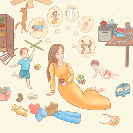 Иллюстрация для блога психолога "Ресурсная мама"