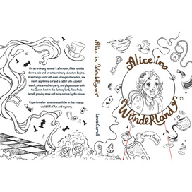 Эскиз для книжной обложки "Алиса в Стране чудес"