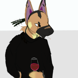 Овчарка с вином