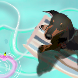 собака на отдыхе