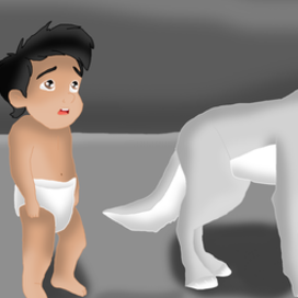 Маугли и мать против Шерхана