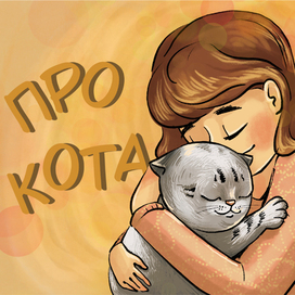 Обложка для детской книги "Про кота"