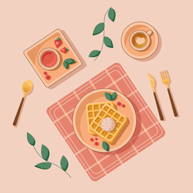 Фуд-иллюстрация "Завтрак"