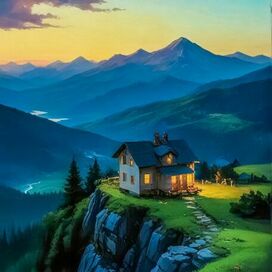 Вечер в горах 