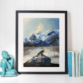 Зимний горный пейзаж