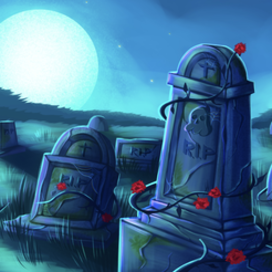 Spooky graveyard