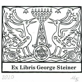 Exlibris.Год создания 2020 год.Экслибрис сделан для международной выставки -конкурсе в США.посвященной памяти литературоведа Джорджа Штайнера.Экслибрис вошёл в каталог выставки..Эстампт.Печатная графика S1 шелкография. Подписанный авторский тираж 10 экземпляров.