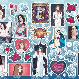 Lana Del Rey stickers 