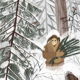 иллюстрация к фильму «Девчата»