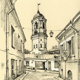 Выборг. Вид на Часовую башню