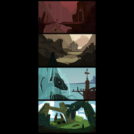 серия стилизованных фонов для разогрева