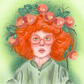 Девочка в персиках