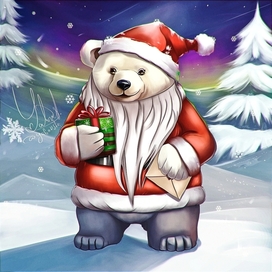 Зимний медвежонок