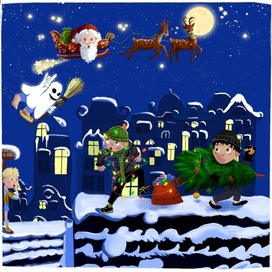 Карлсон и воры на крыше