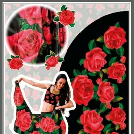 Ткань для цыганского костюма.