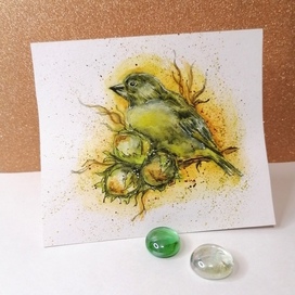 Открытка "Птичка" 