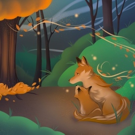 Буря в лесу