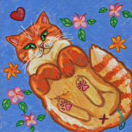 Кот. Вид снизу