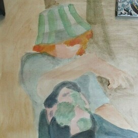 Минималистичный портрет девушки