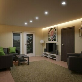 3d визуализация интерьера, ночью