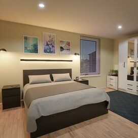 3d визуализация интерьера, ночью