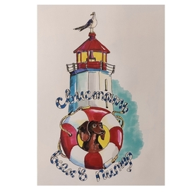 Море, чайка, такса.