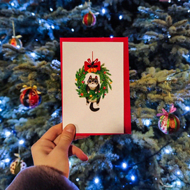 Кот Геннадий (из серии новогодних открыток "Пушистый год")