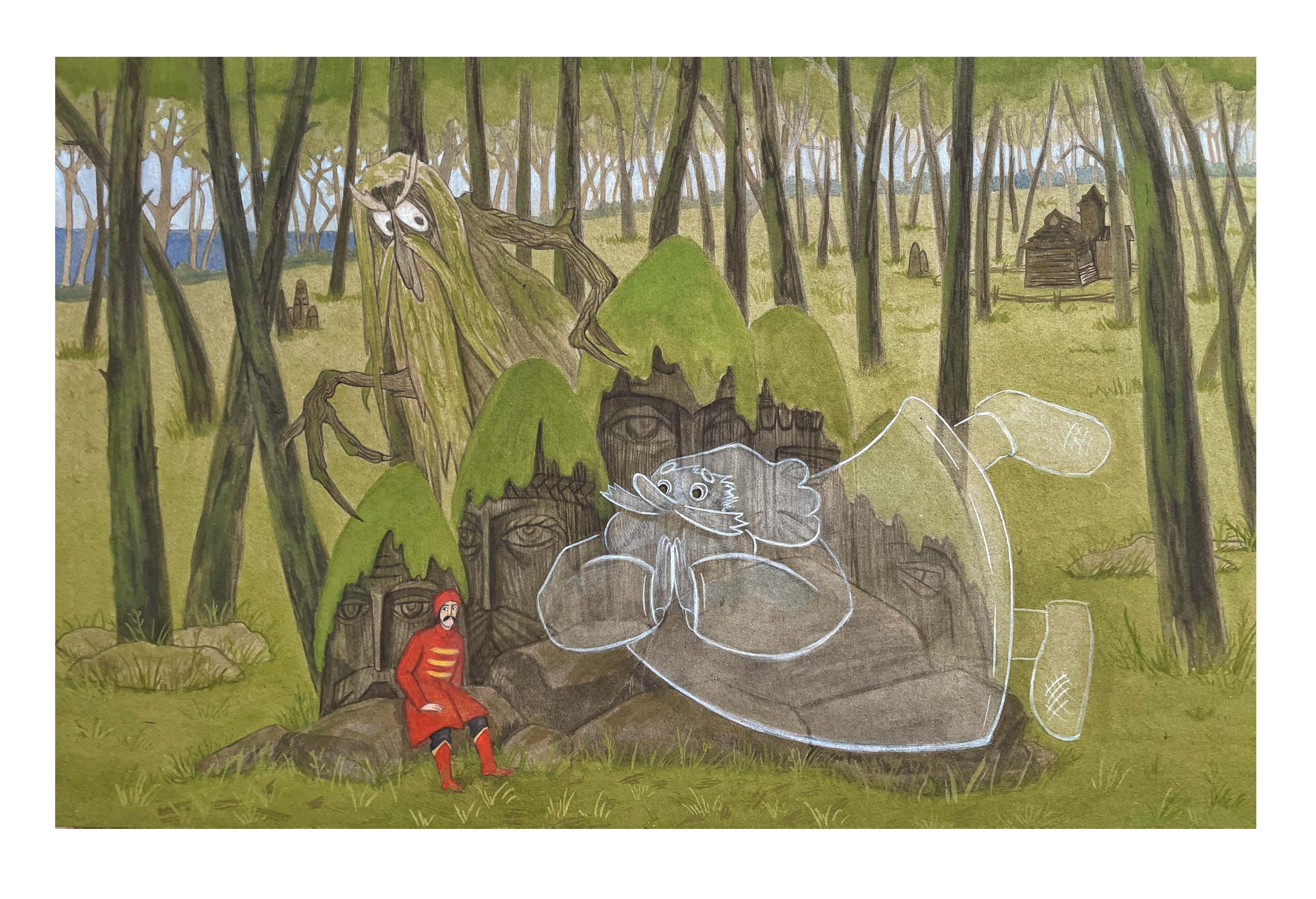 Иллюстрация к русской народной сказке «Поди туда - не знаю, куда»