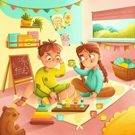 Иллюстрация для бренда детских игрушек