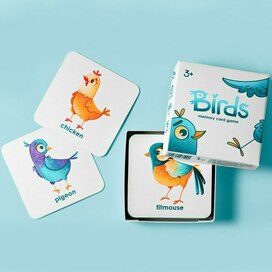 Карточная игра мемори. Птички
