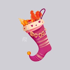 Носок со сладостями 