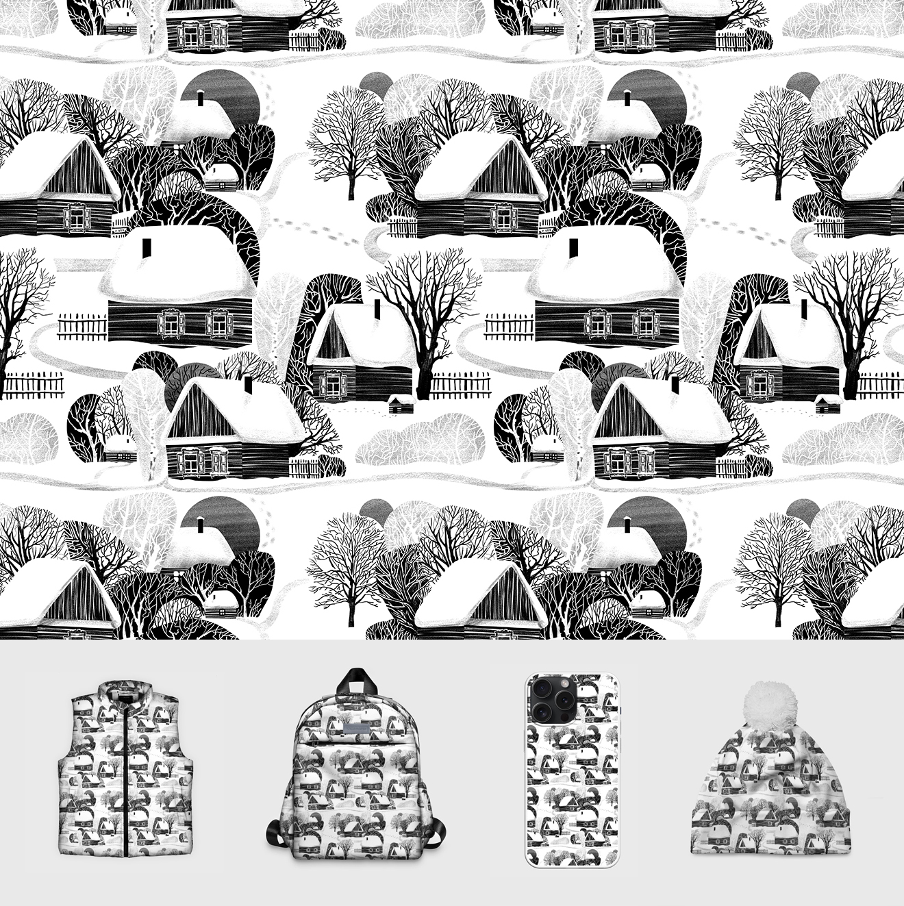 Заснеженная деревня