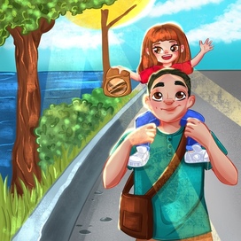 Прогулка с папой