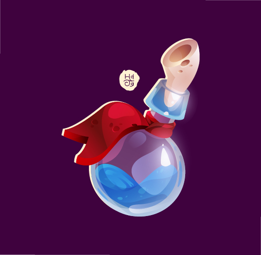 Волшебное зелье. Вектор.