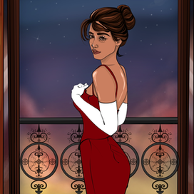 Девушка на балконе 