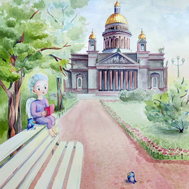 Ангел у Исаакиевского собора