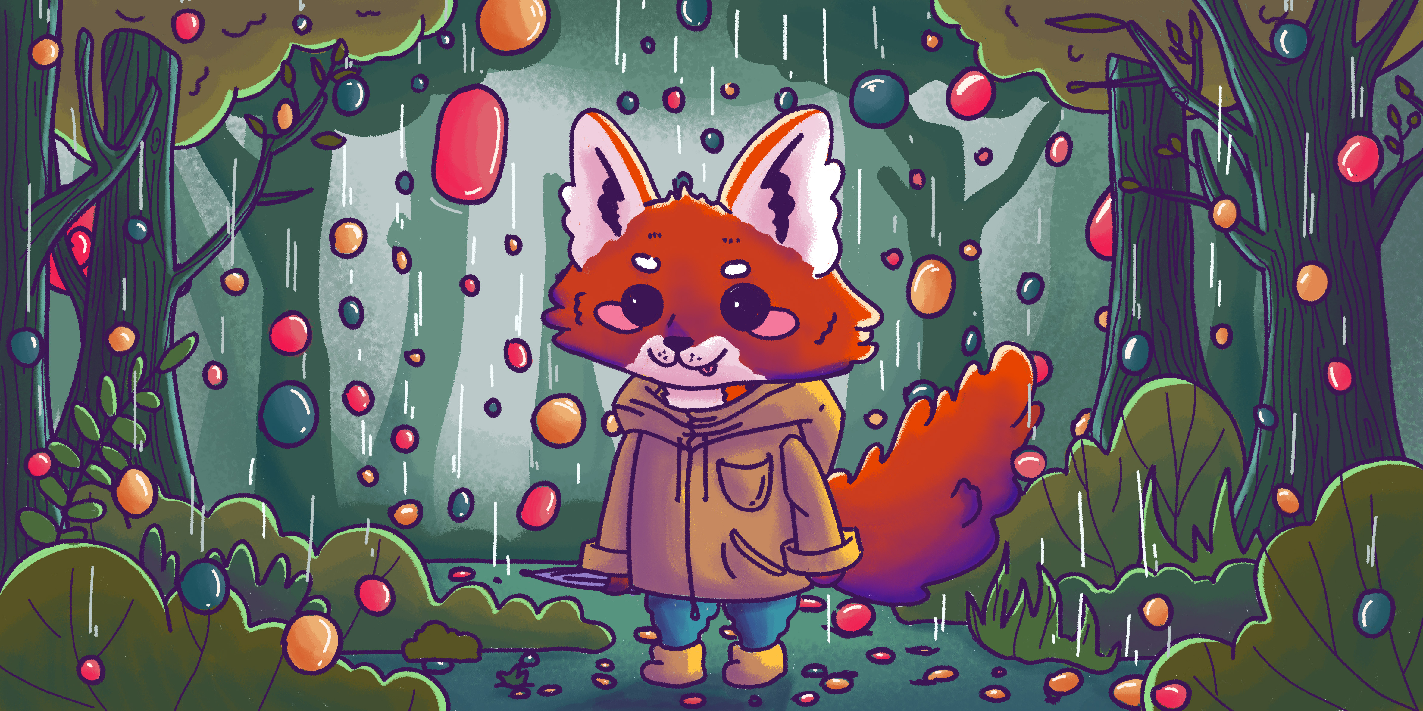 Конфетный дождь