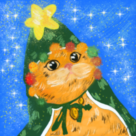 новогодний котик 