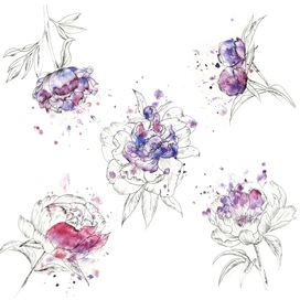 "Сиреневые пионы"