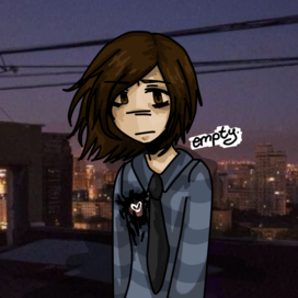 рисунок с авторским персонажем.