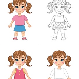 Kid Girl casual character