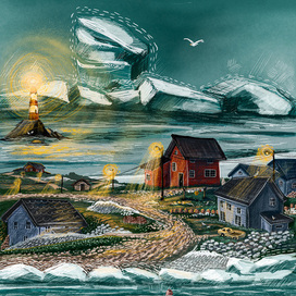 Иллюстрация для открытки «Сканди городок»