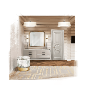 Скетч-визуализация интерьера входной группы