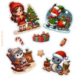 Тематические новогодние стикеры