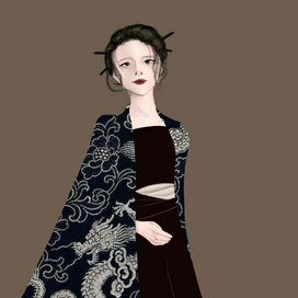 Девушка в кимоно