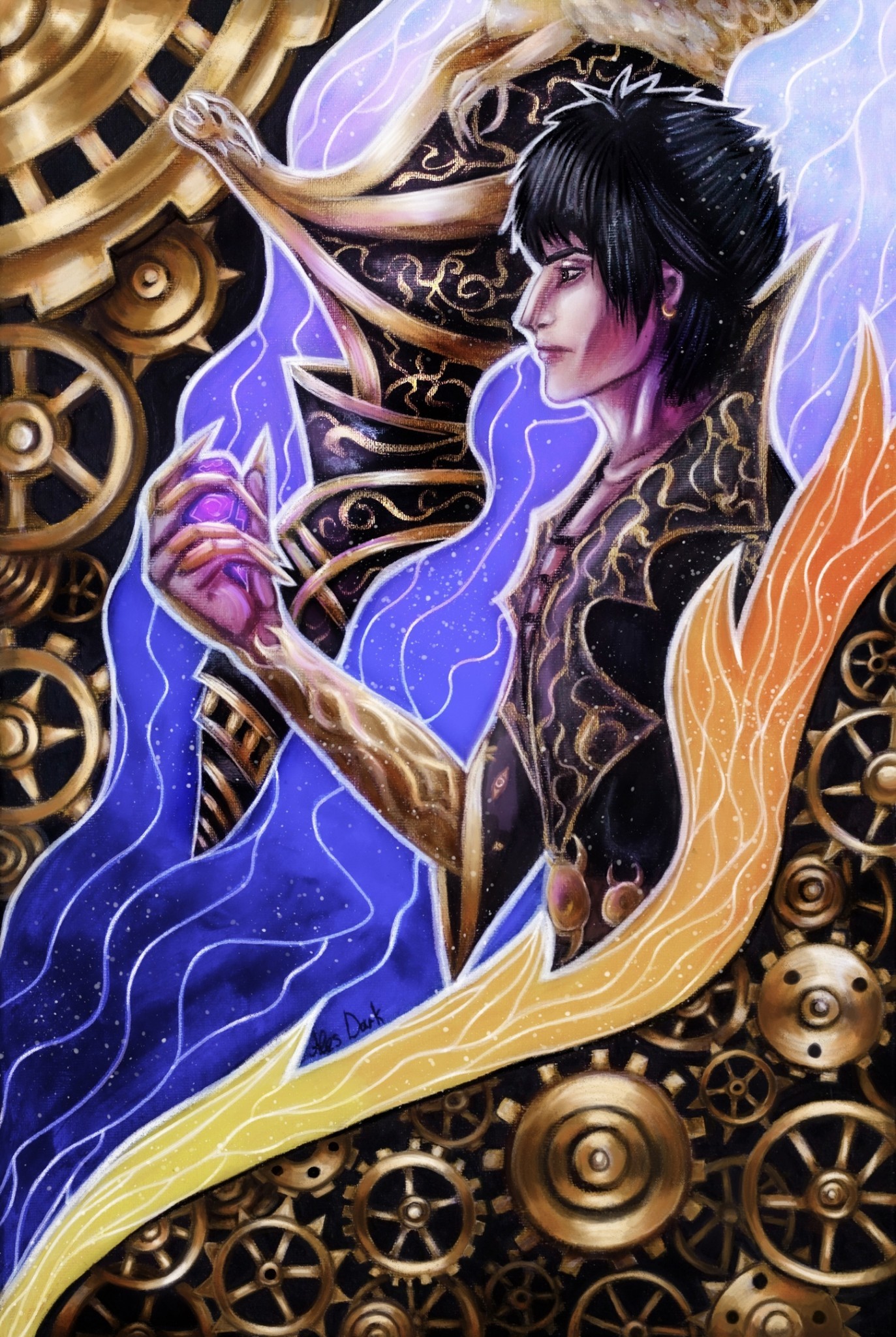 Картина персонажа акрилом