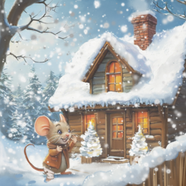 Детская книжная иллюстрация. Мышонок