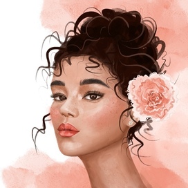 Портрет диджитал акварель 