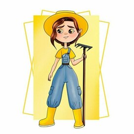 Персонаж девочка фермер