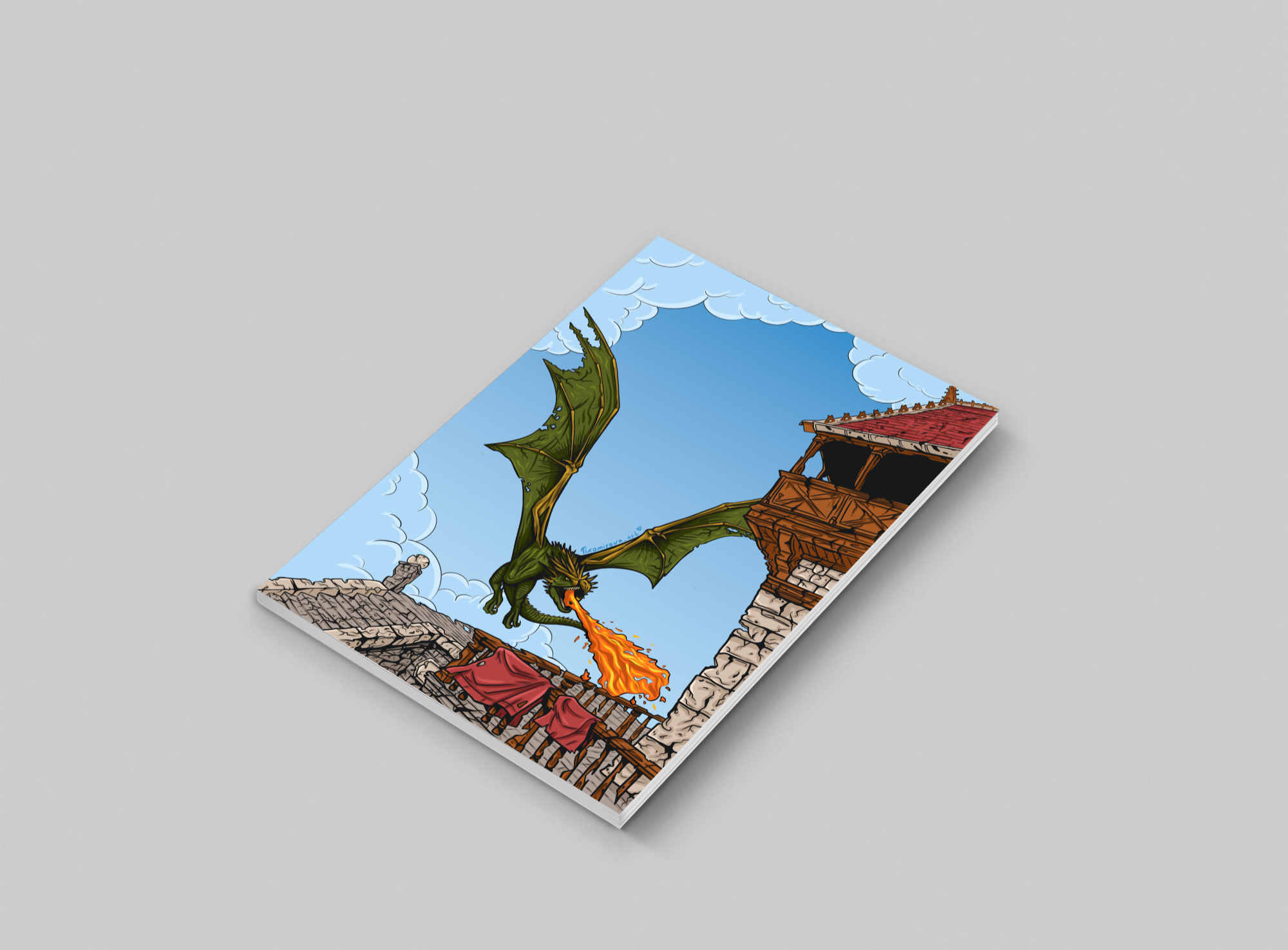 Обложка для книги про драконов